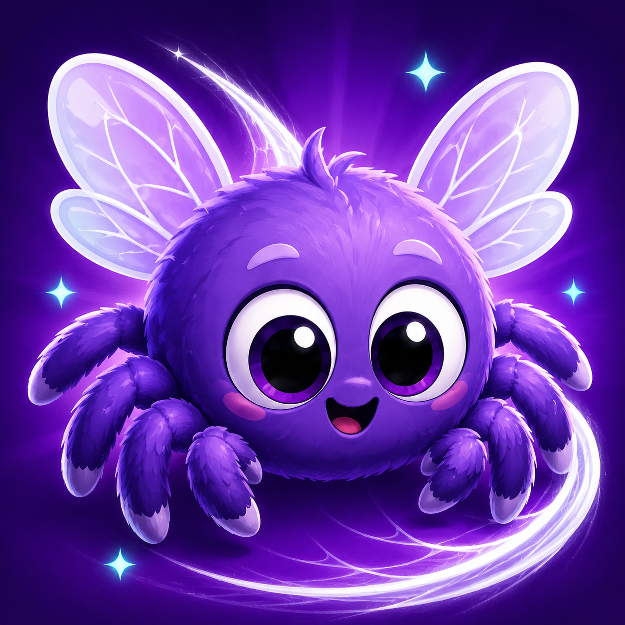 Silky, the purple spider from Silky Reveal